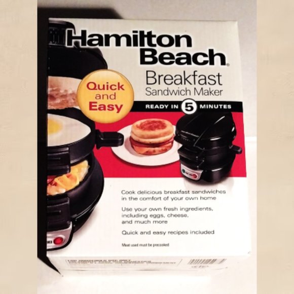 Hamilton Beach 5 Minute Breakfast Sandwich Maker Valentine Gift Birthday Mom Dad - Picture 4 of 8